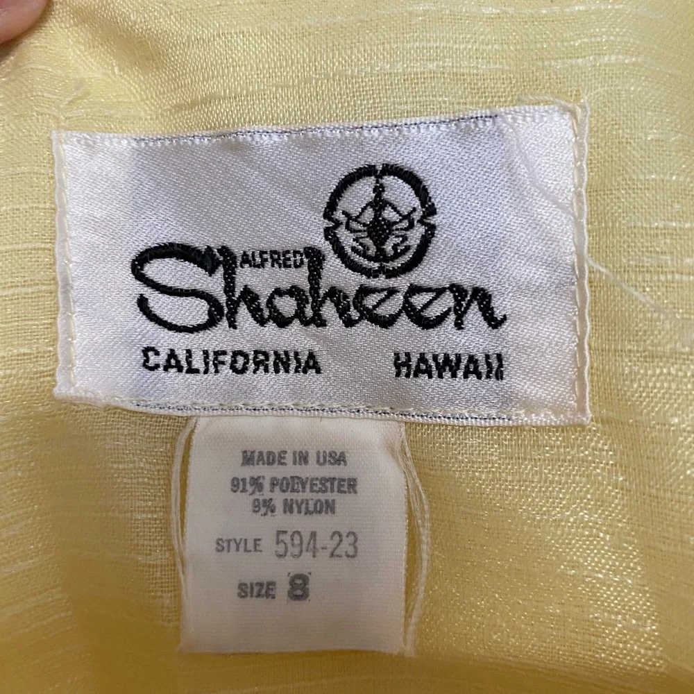 Alfred Sheehan Hawaii California collection Vintage 70s yellow floral maxi dress - Picture 5 of 5